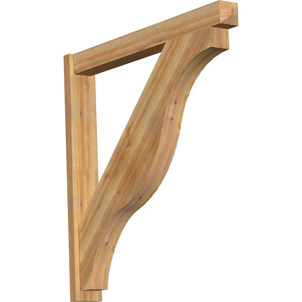 Ekena Millwork Funston Craftsman Rough Sawn Outlooker, Western Red Cedar, 6"W x 48"D x 48"H OUT06X48X48FST04RWR - main